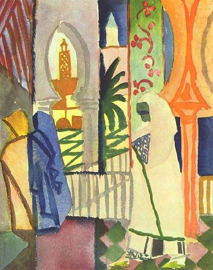 August Macke In the Temple Hall china oil painting image